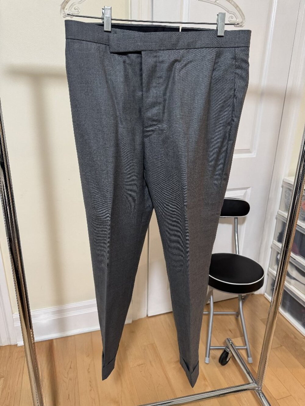 Thom Browne High Waisted Grey Trousers, size 2